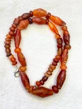 CARNELIAN African Mali Antique AGATE Beads Beaded Necklace